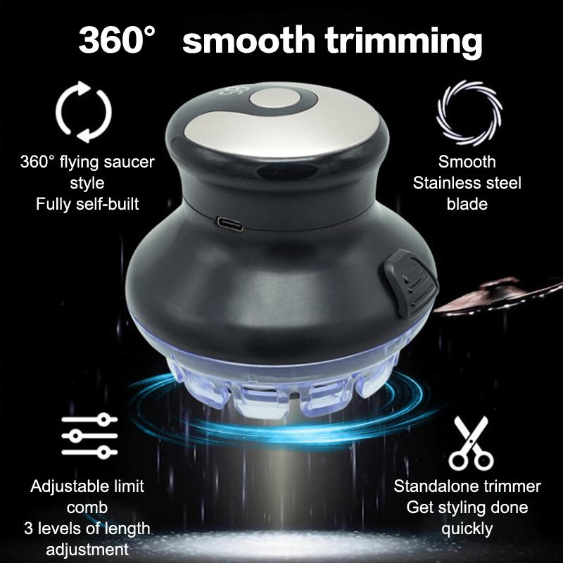Wireless Circular Hair Clipper Cordless 3-12Mm Lengths Adjust Self-Haircut Kit 360 Degree Safe Hair Shaver Hair Trimmer For Men Boy