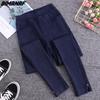 DIMANAF Plus Size Women Jeans Winter Pants Denim Pencil Female Elastic Basic Blue High Waist Trousers Oversize Fashion New Pants 4XL 5XL