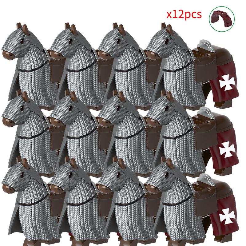 

Средневековые рыцари Иерусалима Триполи Замок Фигурки Солдаты Боевой конь Военные строительные блоки Кирпичики Игрушка для детей подарок