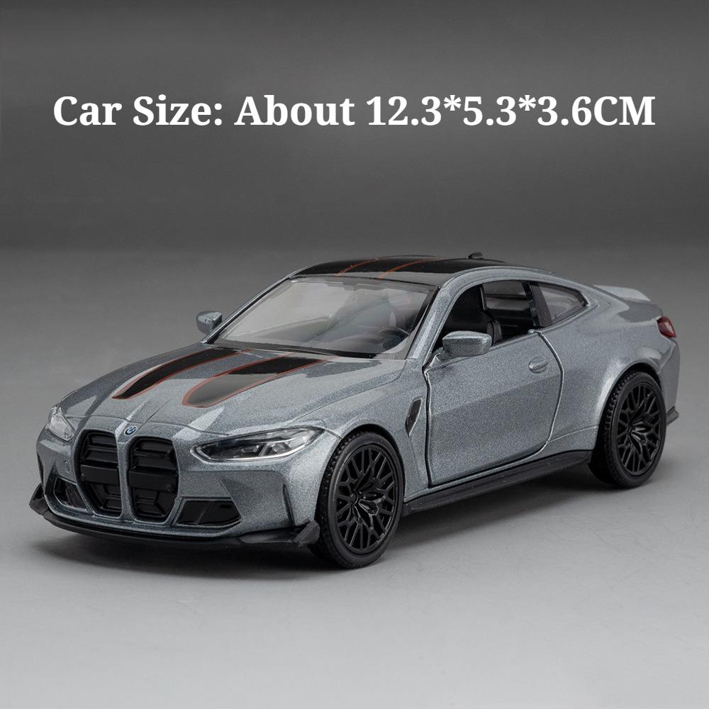 

1:36 Scale M4 CSL M3 1987 Car Model Toy Doors Opened Pull Back Miniature Models Alloy Body Rubber Tires Vehicle Special Gifts