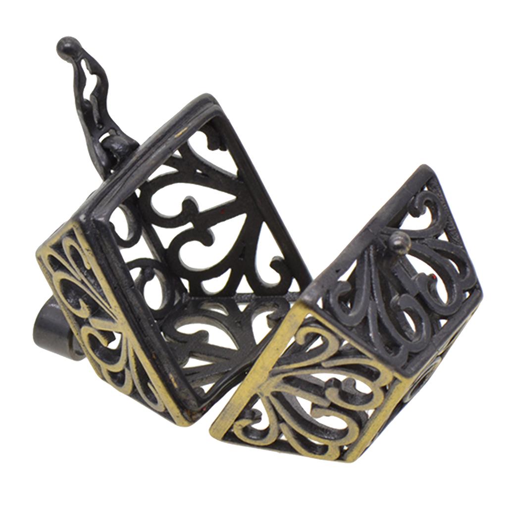 Hollow Magic Box Pendant DIY Necklace Accessories Copper Charms for Decor