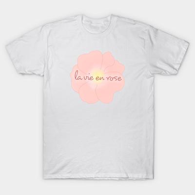 T Shirt Women La Vie En Rose Harajuku Print Kawaii Tshirt Summer Short Sleeve Female T-Shirt Top Tee