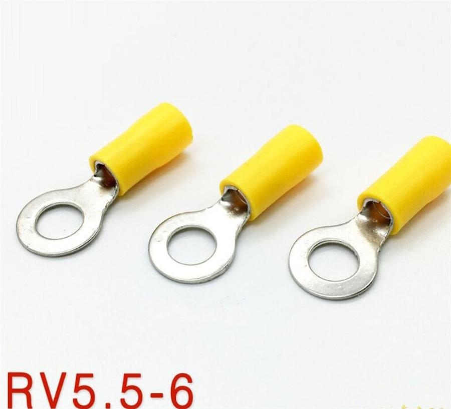 120 Pcs Insulated Ring Crimp Terminal Electrical Wiring Connectors Assorted Set