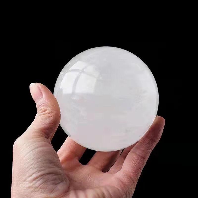 Natural White Crystal Ball Ornament