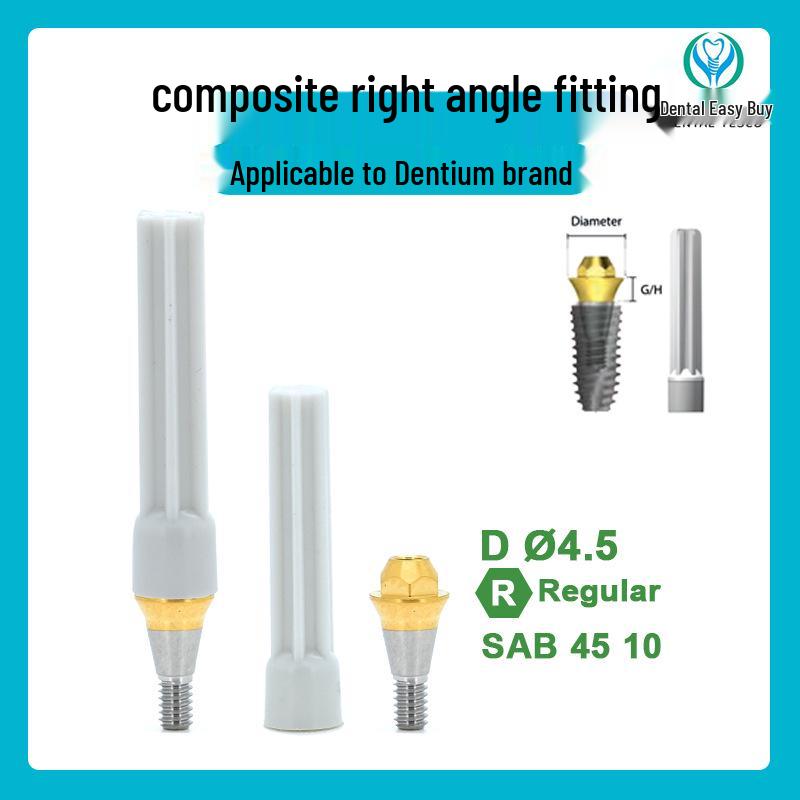 

Adapted Dentium Composite Right Angle Abutment Temporary Titanium Base