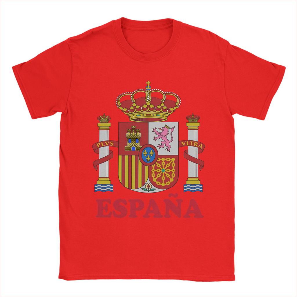 Spanish Map Flag of Spain T Shirt Mens 100 Cotton Vintage TShirts Crew Neck Tee Shirt Short Sleeve Tops 4XL 5XL