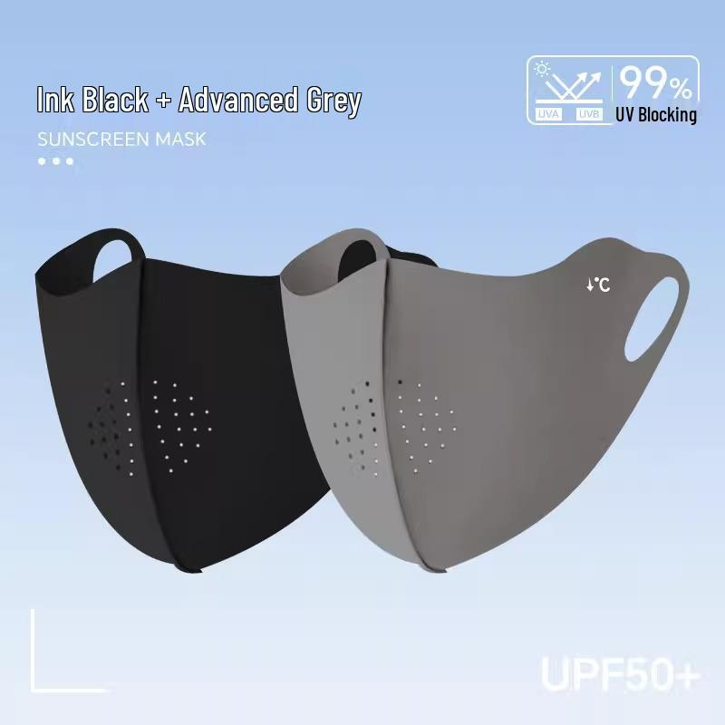 Unisex Breathable Sunscreen Mask with UV Protection and Ice Silk Fabric