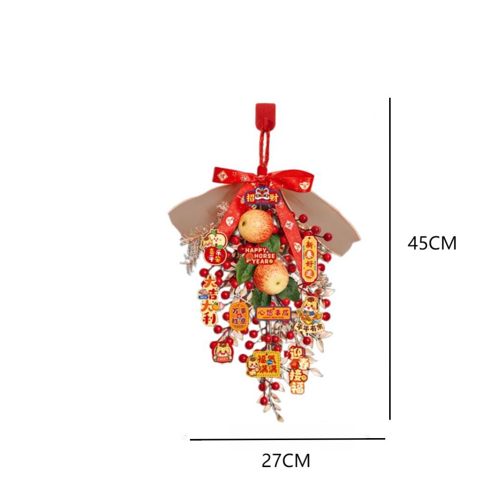Door Hanging Decoration for Chinese New Year 2026 Horse Year Featuring Classic Cloth and Plastic Materials with Symbolic Motifs