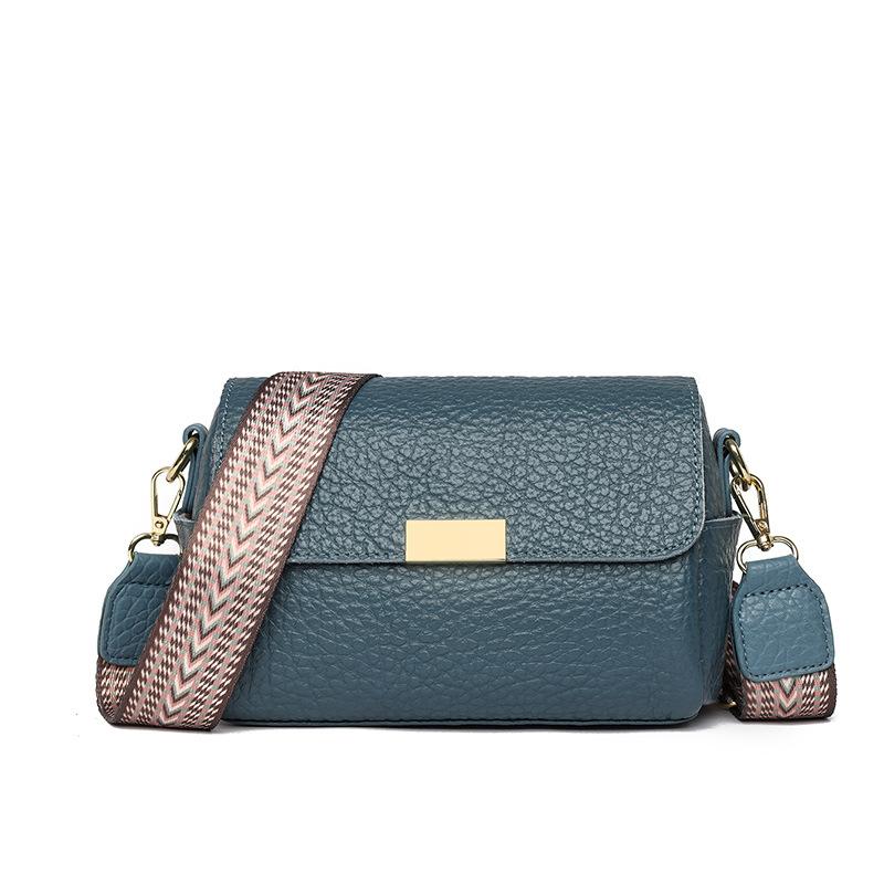 Women'S Bag Small Square Bag Fashionable Small First Layer Cowhide Shoulder Messenger Bag Casual Tide