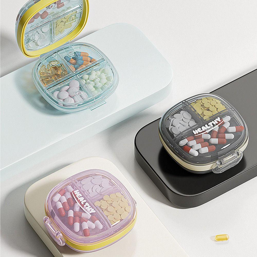 Moisture-Proof Portable Pill Box 7 Compartment Leakproof Medicine Organizer Compact Dustproof Travel Pill Dispenser Easy Carry