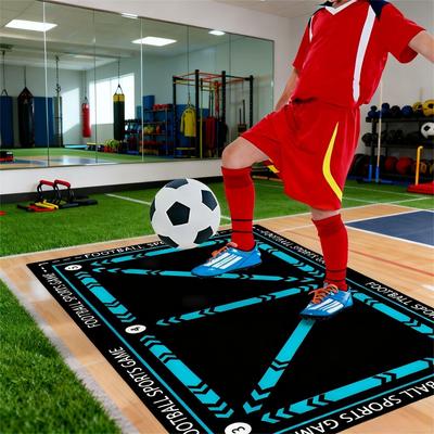 Tappeto Tappetino Tappeto da Allenamento Calcio Gioco Sportivo Decorazione Casa Durevole Interno Campo da Gioco Attività Bambini Tappetino Pavimento con Design a Freccia