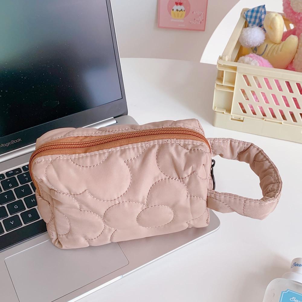 

Useful Large Capacity Cosmetic Storage Bag Women Makeup Organizer Handbag Stationery Bag Pencil Case Pencilcase Pen Box Supplies 9x9x17 cm