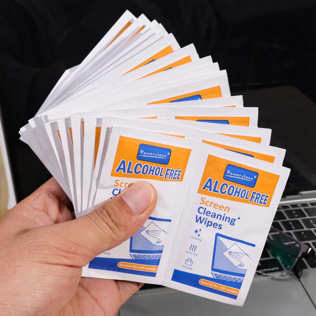 40Pcs/Box Screen Cleaner Wipes Phone Glasses Camera Lens Helmet Mirror Gaming Cleaner Polymer Screen Cleaning Kit for TV Laptops
