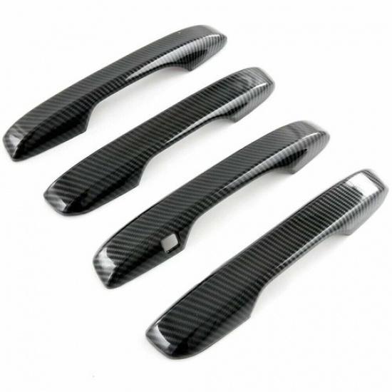 Door Handle Bowl Cup Out Cover Trim For - Honda Civic Carbon Fiber 8pcs