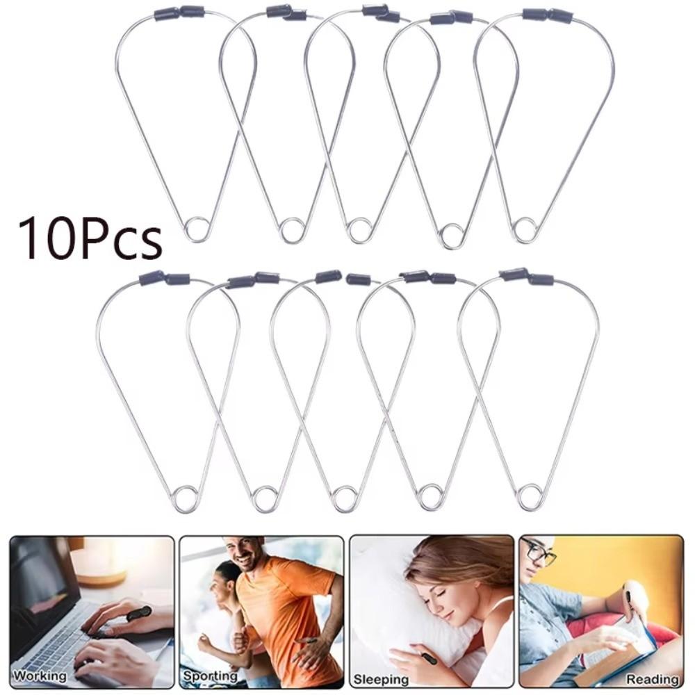 10Pcs Set New Stainless Steel Acupressure Massage Clips Portable Comfortable Meridian Massager Hand Massage Clip Foot Therapy