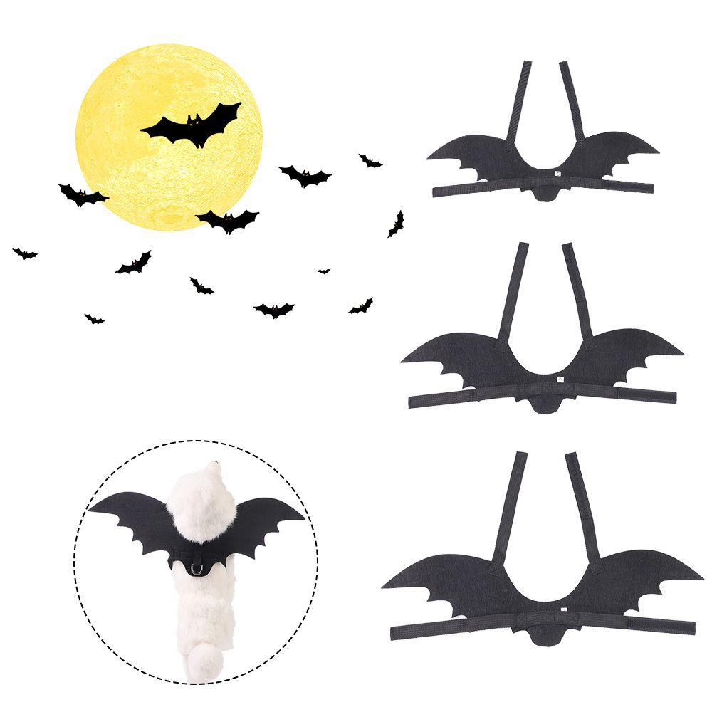 With Traction Rope Hook Cosplay Prop Party Dress Pet Costume Halloween Dog Cat Bat Wings