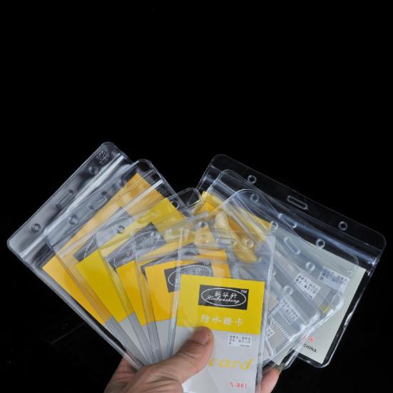 10Pcs Card Pouch Durable Lightweight Portable Waterproof Resealable Zip Type Holder for Library Cards