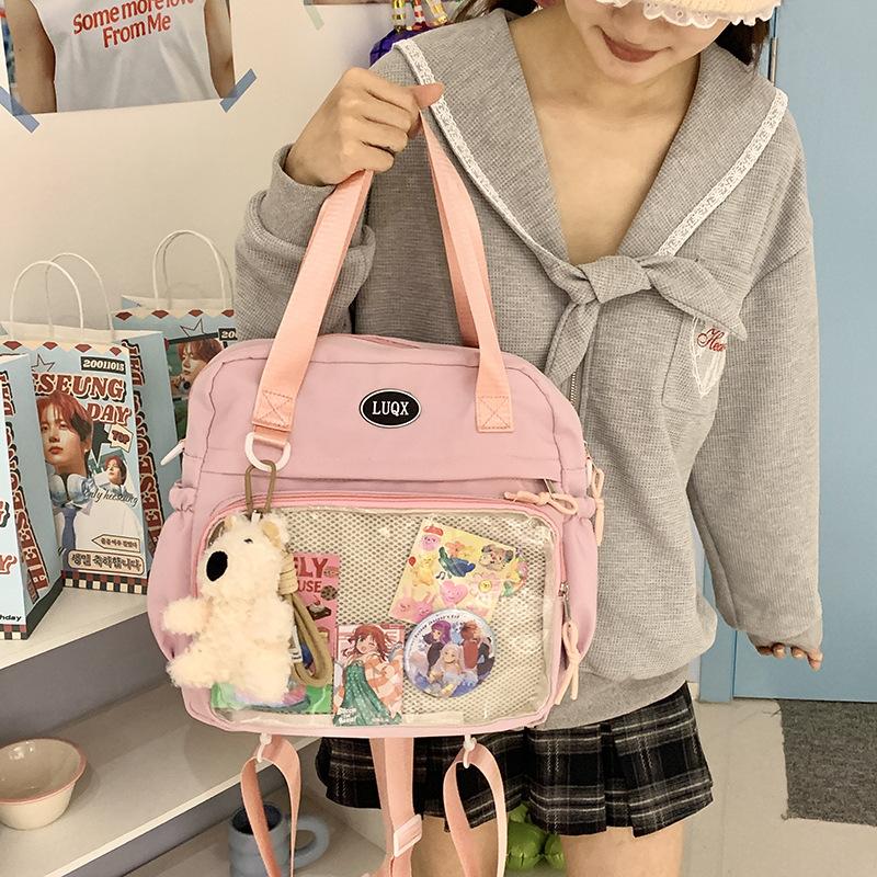 Versatile Large Capacity Pain Bag College Style Soft Girl School Bag Cute Casual Versatile Shoulder Backpack Women