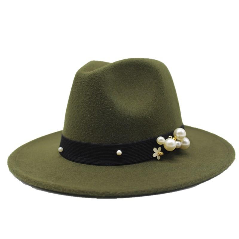 Ladies Tweed Hat Wedding Jazz Hat Season British Retro Pearl Top Hat Women