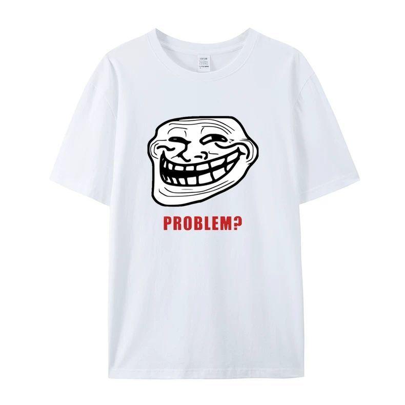 Men and Women Summer TROLLFACE MEME RAGE Funny TROLL JOKE INTERNET Shortsleeved Tshirt Men and Women Cotton