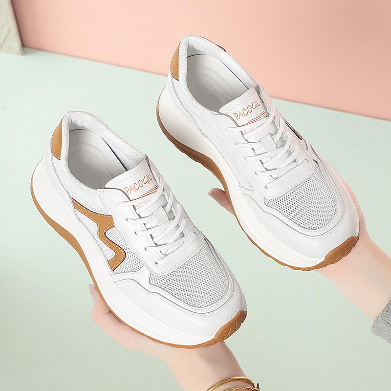 Mesh Casual Sports Shoes For Women In Summer Soft Sole Comfortable Mesh Women's Shoes Breathable White Shoes Mother's Shoes