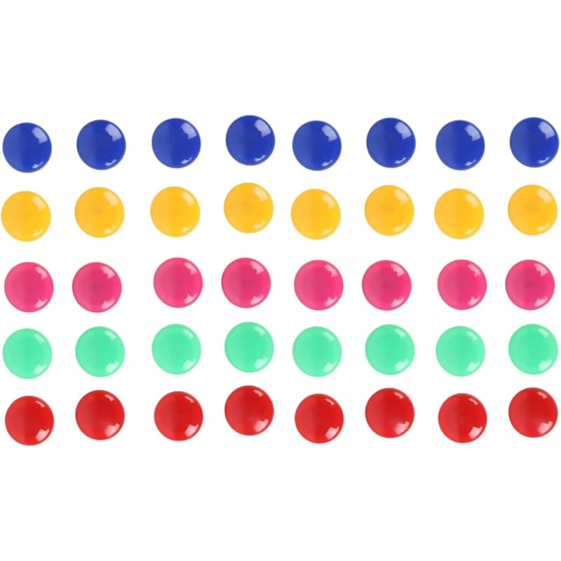 Yajnas Pack Of 40 Colorful Opaque Magnet For Magnetic White-Boards - Sticky Stick Notes, Photos, Charts Notice Board/Pla