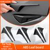 ABS Carbon Pattern Side Camera Cover For Tesla Model 3 Highland 2024 Model Y Juniper 2026 ABS Leaf Board Sticker Accessories