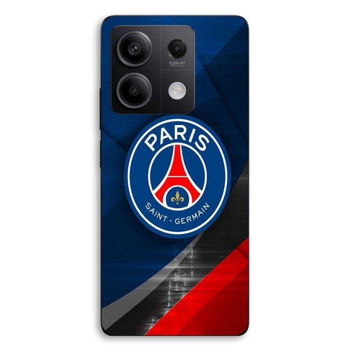 Coque de téléphone - MANIACASE - Xiaomi Redmi Note 13 5G - Silicone TPU - Noir - Logo Paris Saint-Germain