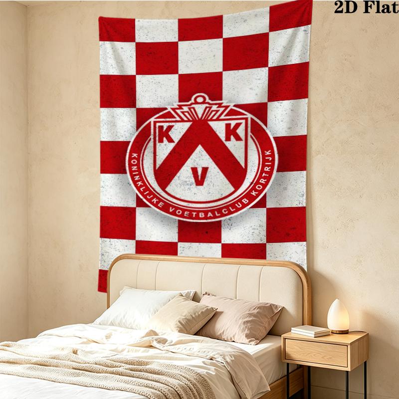 KV Kortrijk Wall Tapestry Aesthetic Wall Hanging Printed Fabric Blanket Decorative Tapestries for Bedroom Living Room Home Decor