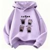 Jungen Mädchen Mode Kaffee Katze Grafik Hoodie Kinder Katze Kinder Sweatshirt Kapuzenpullover Freizeit Kapuzenpullover