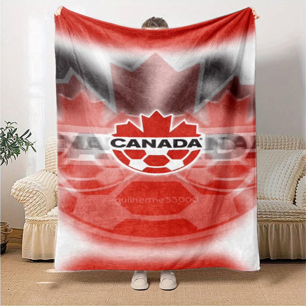 CANADA FC Print Flannel Blanket High Quality Warm Comfortable Cover for All Seasons Perfect for Gifts Home Decor