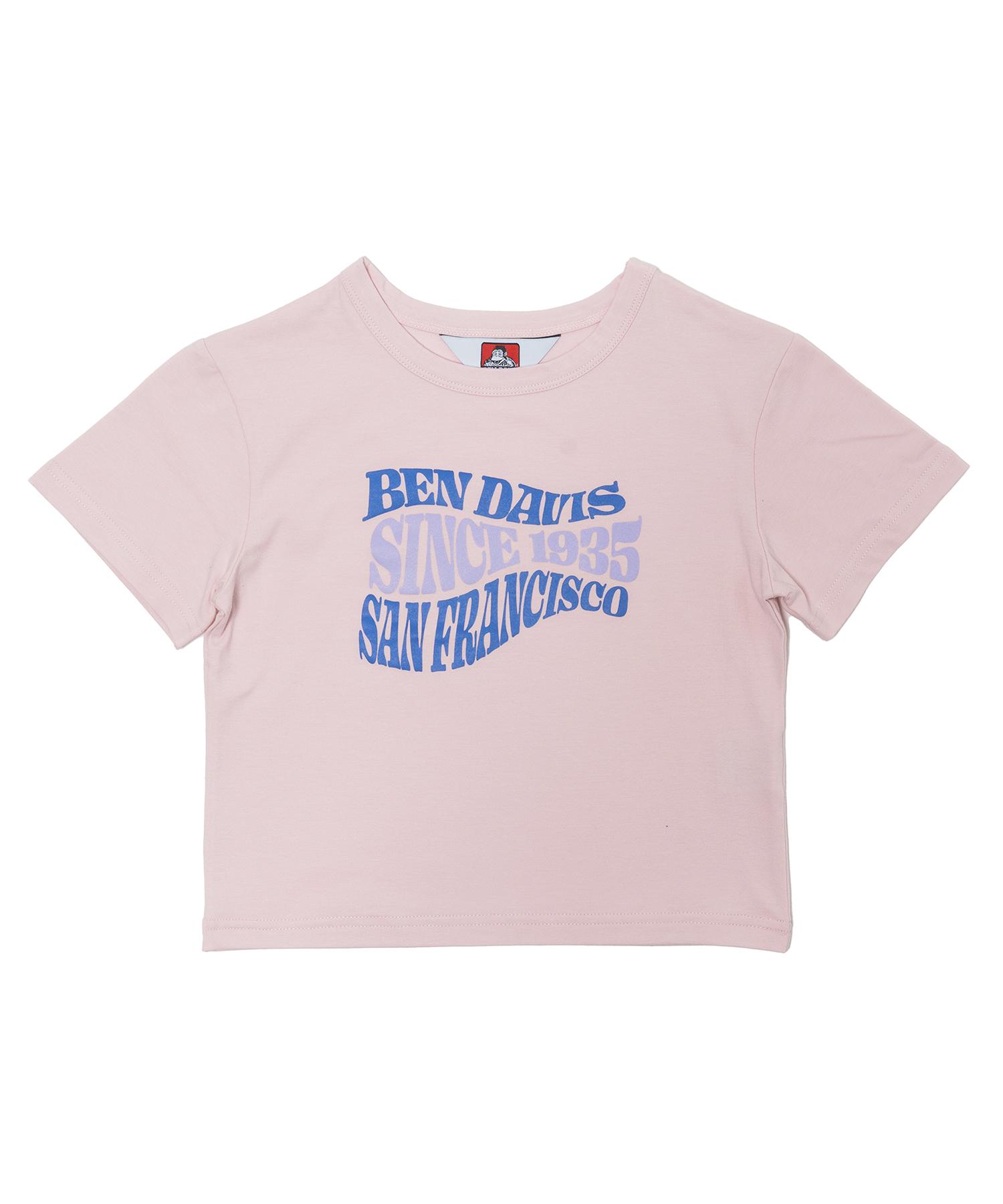 Ben Davis Original Wave Stretch Crop Tee Pink Pink/S