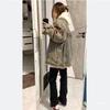 Unisex Street Rapper Retro Denim Jacket - Loose Fit, Plus Size, Spring/Autumn Hong Kong Style