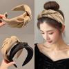 Sweet Bow Hair Claw Wide Side Braided Headband Fashion Hair Band  Girls Accessories