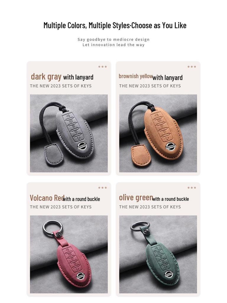 Nissan Suede Key Holder for Sylphy, Qashqai, X-Trail, Bluebird, Terra, Teana