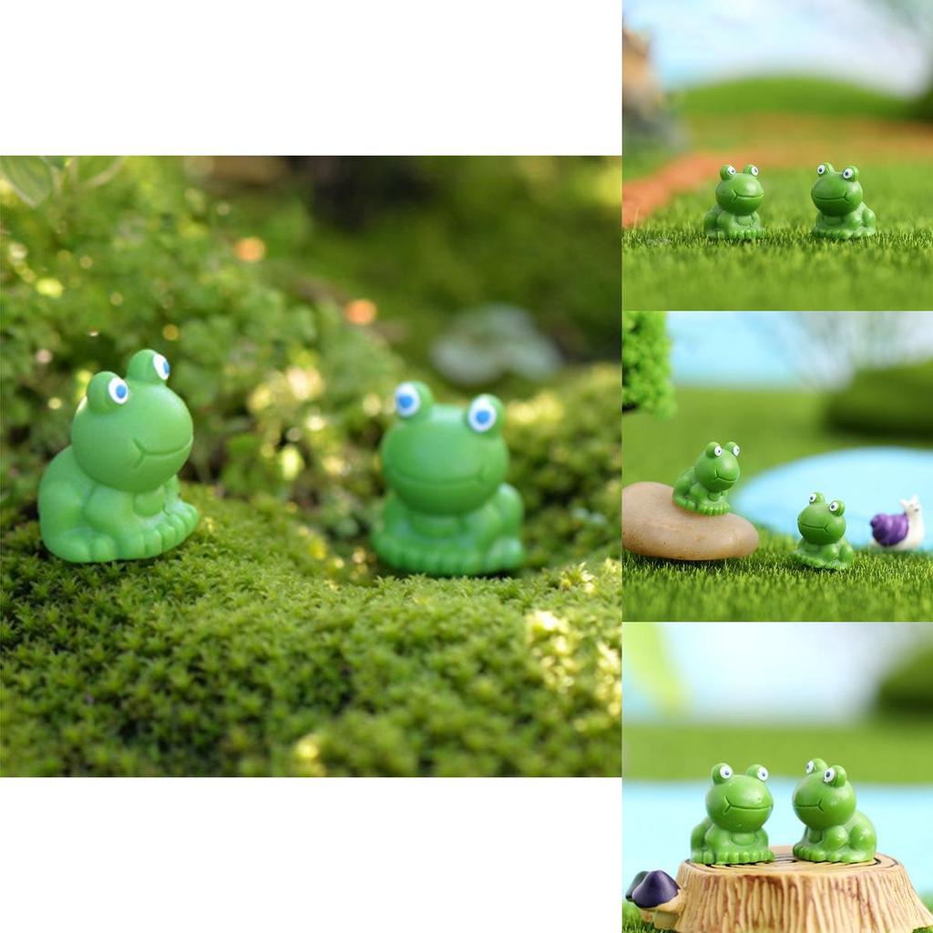 Resin Ornament Moss Micro Landscape Figure Decor Blue-eyed Little Frog Diy Material 1.8*1.6cm