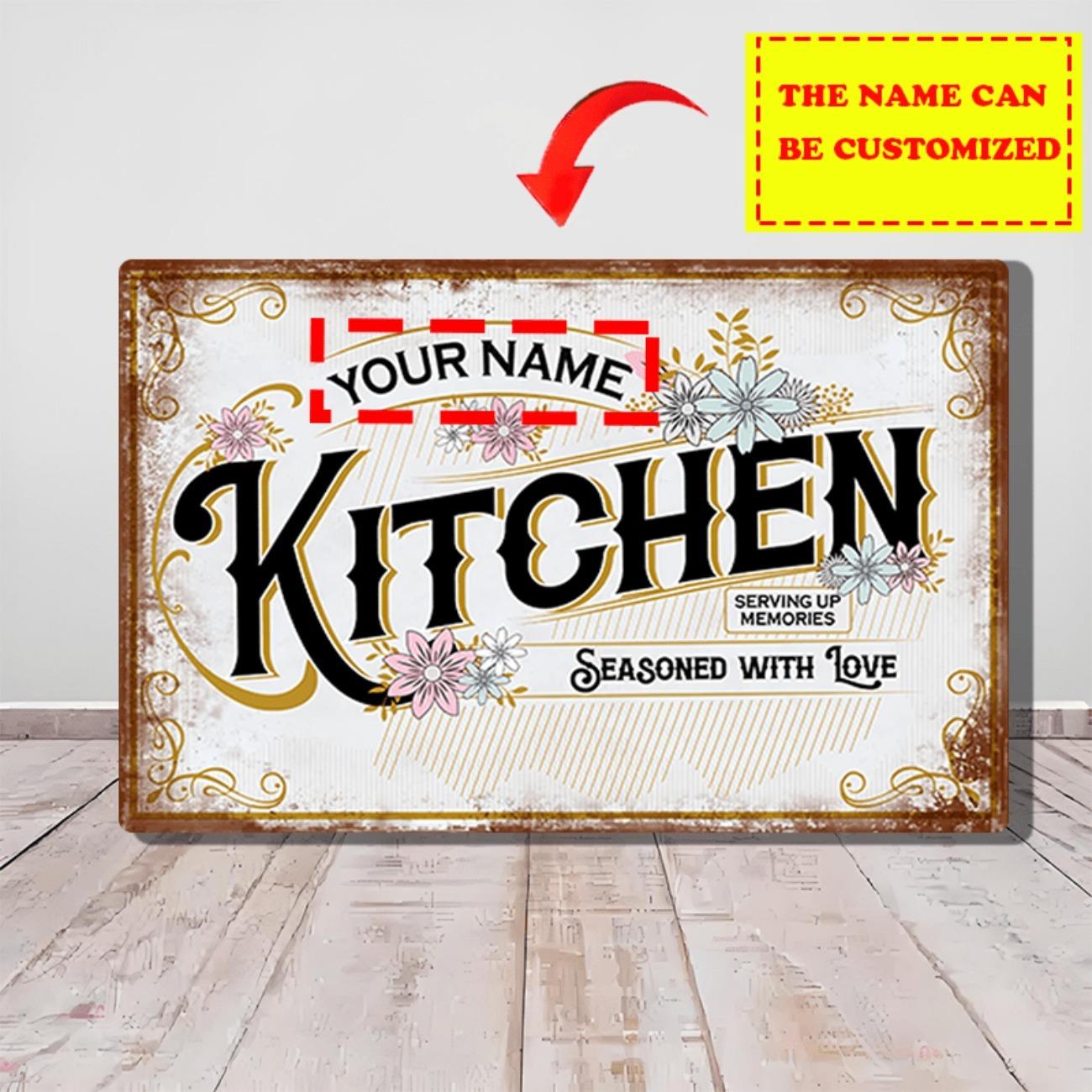 1pc Vintage Metal Tin Sign Retro Wall Decor Custom Text Plaque белый