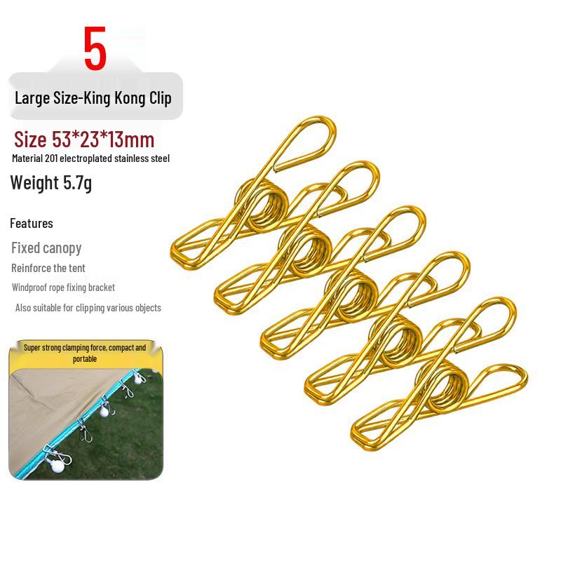 Multi-Use Tent & Awning Windproof Clips for String Lights & Camping Securement