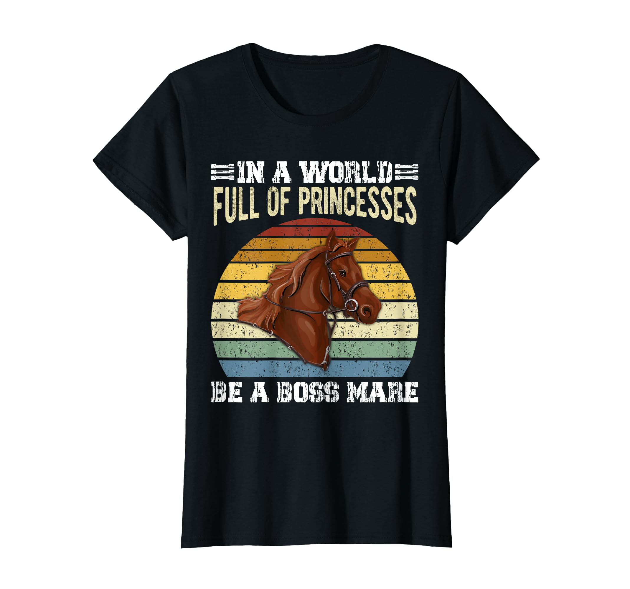 

Dy Retro Будь Боссом Кобыла Девушка Верховая Езда Поговорка Подарок Футболка