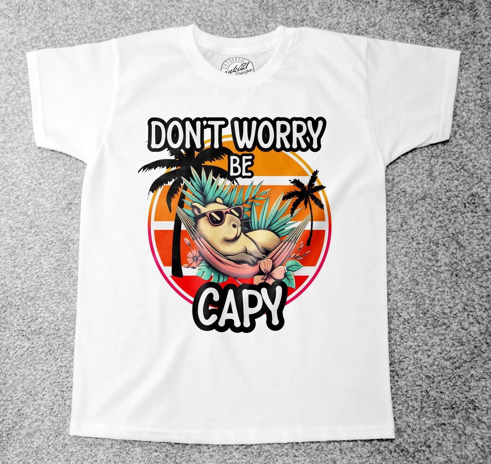 Funny Capybara 002 Childrens/Kids Adult t shirts/t-shirts 110