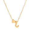 European & American Alphabet Love Heart Pendant Necklace – Versatile Peach Heart Clavicle Chain