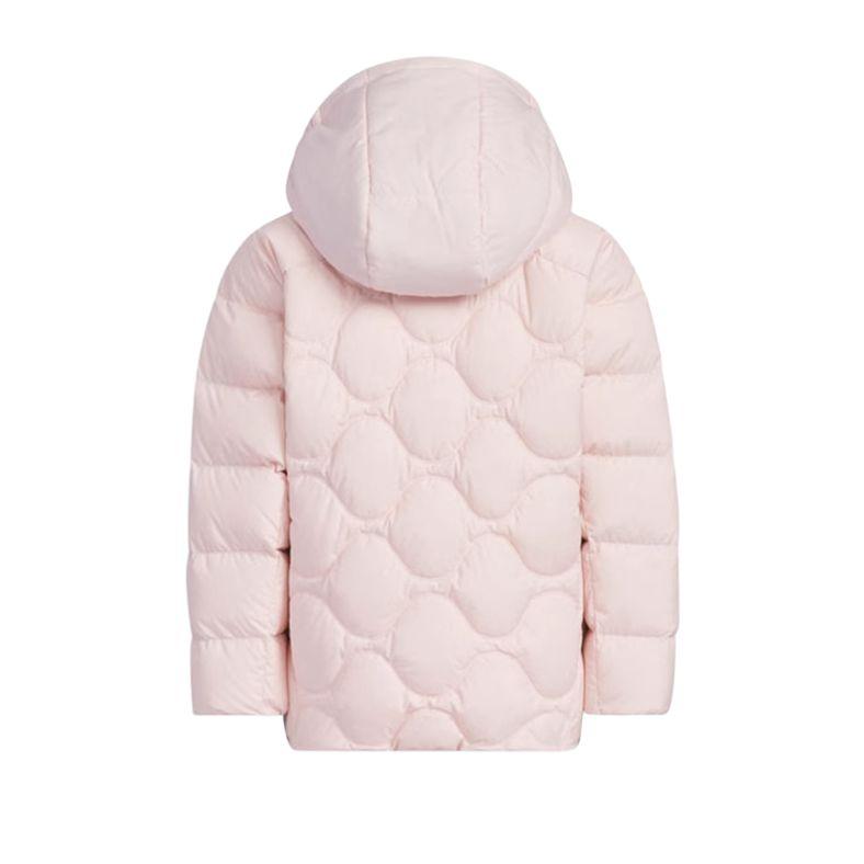 Adidas Fashionable Simple Warm Reversible Hooded Down Jacket White Duck Down Kids Outerwear Pink Navy-Blue JJ5011