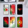 P- Portugalská vlajka Fotbalová podpora Pouzdro na telefon Černý silikon Měkké Pro Samsung Galaxy A73,A72,A71,A70,A53,A52,A51