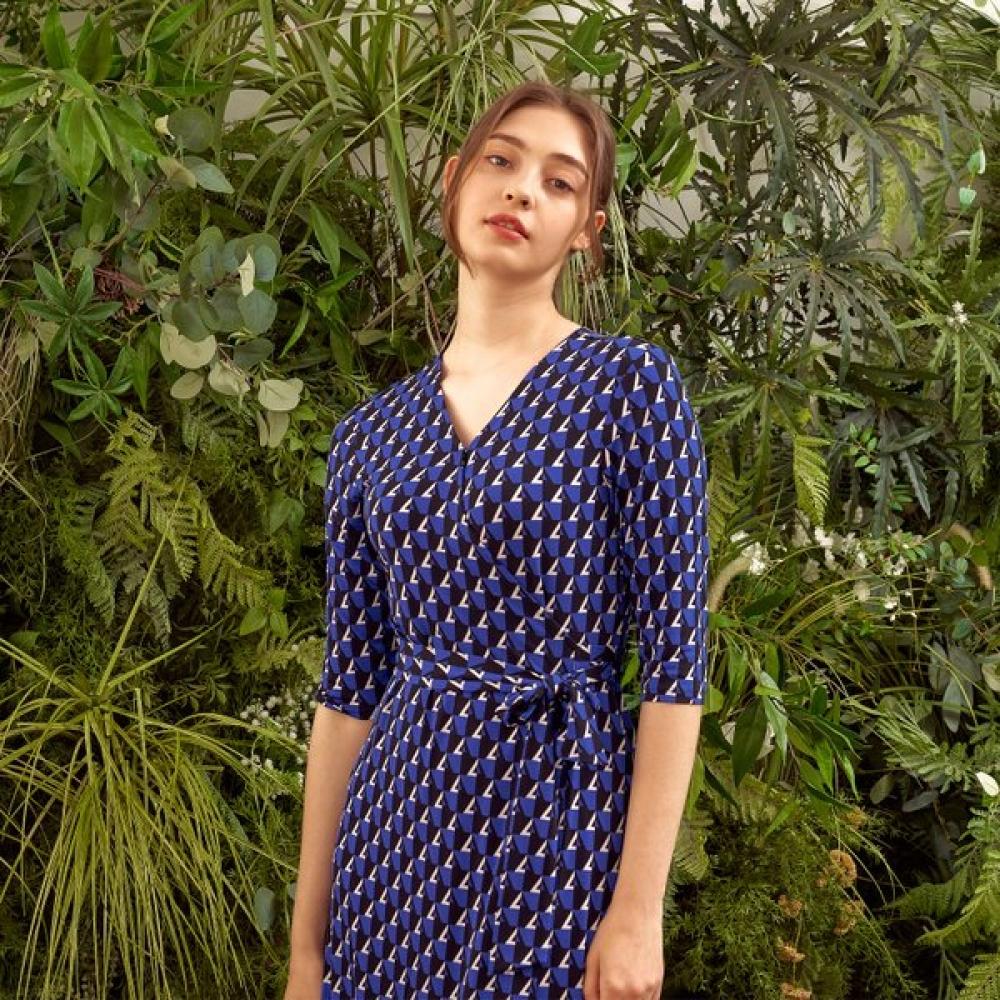 Lipbbam Creora Romona 3 4 Sleeve Long Wrap Dress Ldm10dj01