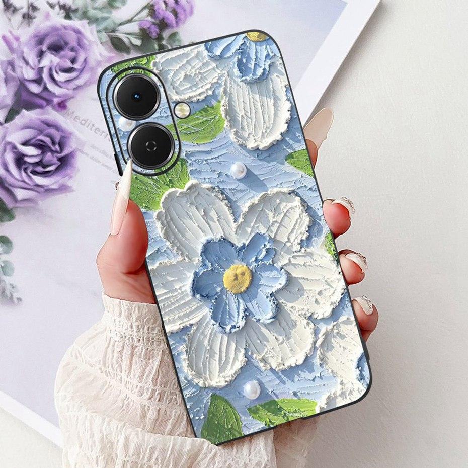 Cute Painting Phone Case For Tecno Spark Go 2 2025 Soft Silicone TPU Back Cover For Tecno Spark Go2 KM4 Cases Bumpers