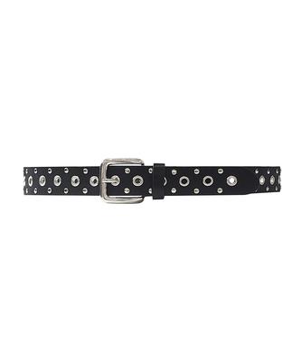 MAISON MASTER 35 Punched Eyelet Stud Belt (Italy Leather)