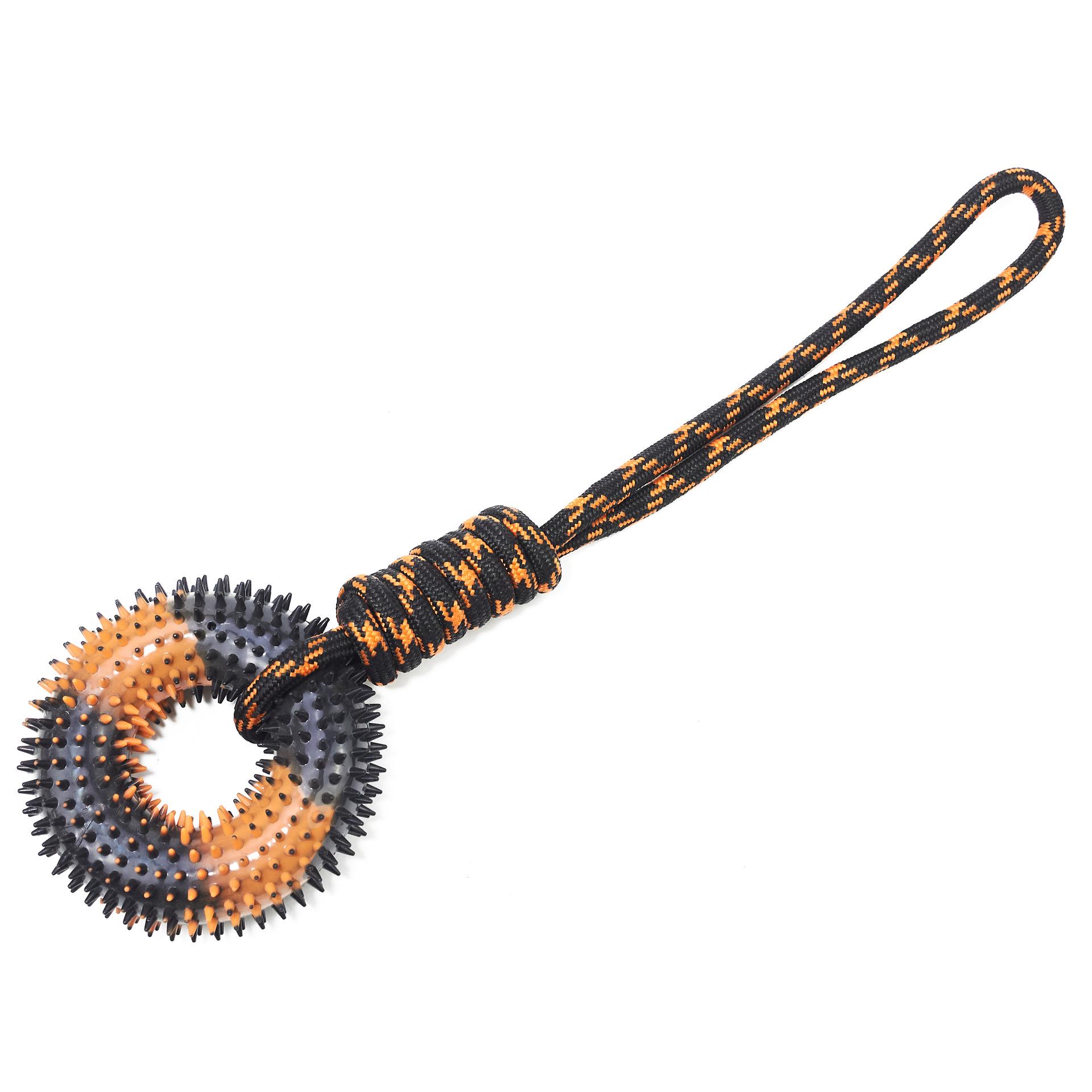 

Pet Toys Interactive Training Dog Toy Ring Spiked Ring Teeth Cleaning Pet Products Supplies Dog Toys for Large Dogs помаранчевий
