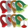 100Pcs Holiday Party Ornament Hangers Ribbon Hangers for Christmas Ornament Safe Snap Designs Hanging Straps