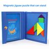 Wooden  Magnetic Tangram Puzzle Book Educational Toys For Children Baby Kid Portable  Learning Intelligence
