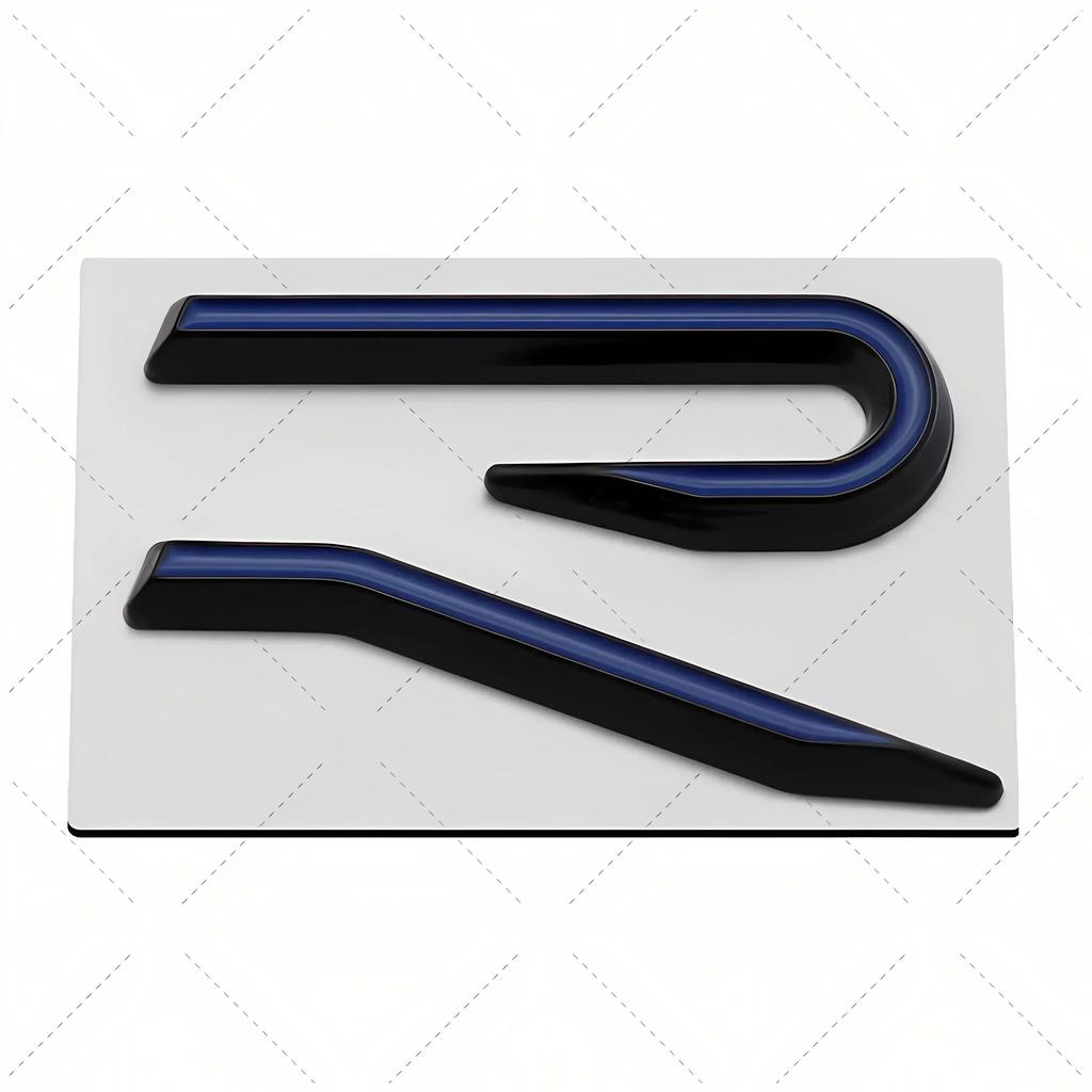 New R Emblem Car Metal Body Tail Trunk Sticker Accessories For Volkswagen VW GTI Rline Polo Golf MK8 Touareg Passat Magotan CC zd0